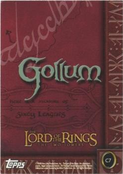 2002 Topps Lord of the Rings: The Two Towers - Album Exclusive Cards #C7 Gollum Back