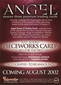 2002 Inkworks Angel Season 3 - Promos #A3-1 Angel Cast Back