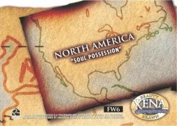 2002 Rittenhouse Xena Beauty & Brawn - Footsteps of a Warrior #FW6 North America Back