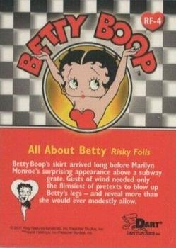 2001 Dart Betty Boop - All About Betty Risky Foils #RF-4 Stuck On You Back