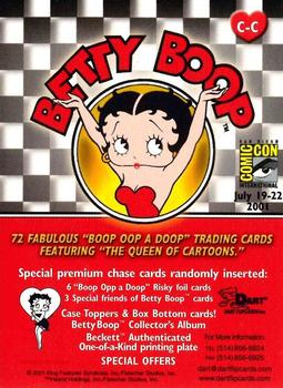 2001 Dart Betty Boop - Promos #C-C San Diego Comic Con Back