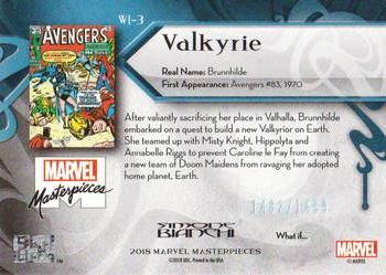 2018 Upper Deck Marvel Masterpieces - What If #WI-3 Valkyrie Back