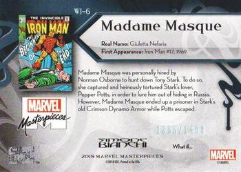 2018 Upper Deck Marvel Masterpieces - What If #WI-6 Madame Masque Back