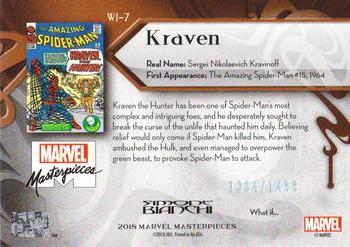 2018 Upper Deck Marvel Masterpieces - What If #WI-7 Kraven Back