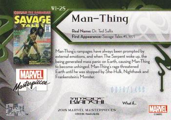 2018 Upper Deck Marvel Masterpieces - What If #WI-25 Man-Thing Back