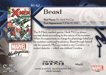2018 Upper Deck Marvel Masterpieces - What If #WI-52 Beast Back
