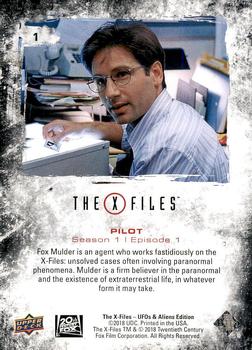 2019 Upper Deck The X-Files UFOs and Aliens Edition #1 Pilot Back