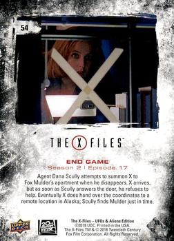 2019 Upper Deck The X-Files UFOs and Aliens Edition #54 End Game Back