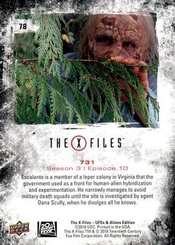 2019 Upper Deck The X-Files UFOs and Aliens Edition #78 731 Back