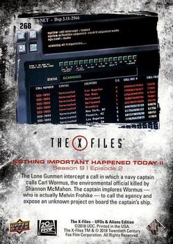 2019 Upper Deck The X-Files UFOs and Aliens Edition #268 Nothing Important Happened Today Back