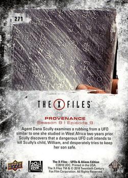 2019 Upper Deck The X-Files UFOs and Aliens Edition #271 Provenance Back