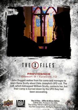 2019 Upper Deck The X-Files UFOs and Aliens Edition #281 Providence Back