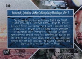 2018 Rittenhouse X-Files Seasons 10 & 11 - Conspiracy Monologues Metal #CM1 Season 10, Episode 1, Mulder's Conspiracy Monologue, Part 1 Back