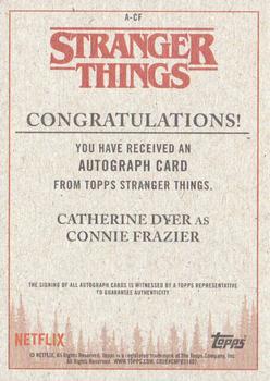 2018 Topps Stranger Things - Autographs #A-CF Catherine Dyer Back