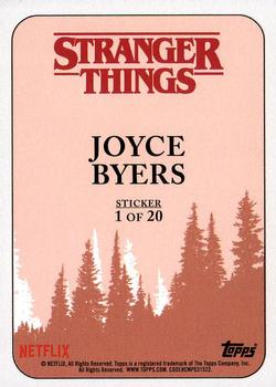 2018 Topps Stranger Things - Character Stickers #1 Joyce Byers Back