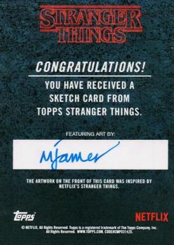 2018 Topps Stranger Things - Sketch Artists #NNO Mike James Back