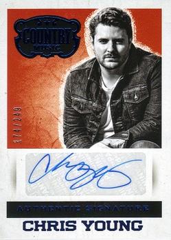 2014 Panini Country Music - Signatures Blue #S-CY Chris Young Front