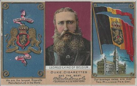 1888 W. Duke, Sons & Co. Rulers, Flags, Coat of Arms (N126) - Triple-folder Design #NNO Belgium Front