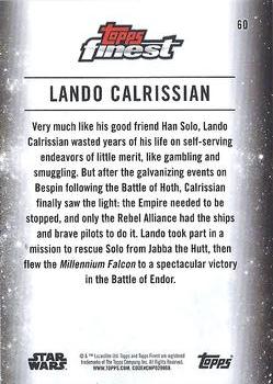 2018 Topps Finest Star Wars - Orange #60 Lando Calrissian Back