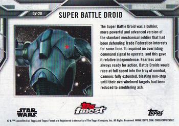 2018 Topps Finest Star Wars - Droids and Vehicles #DV-20 Super Battle Droid Back
