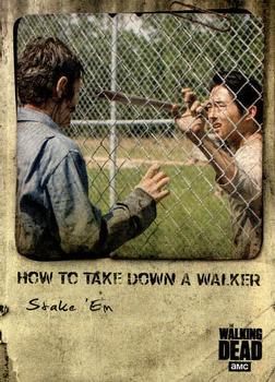 2018 Topps The Walking Dead: Hunters and the Hunted - How To Take Down a Walker #HT-3 Stake 'Em Front