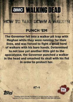2018 Topps The Walking Dead: Hunters and the Hunted - How To Take Down a Walker #HT-4 Punch 'Em Back