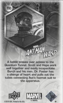 2018 Upper Deck Marvel Ant-Man and the Wasp - Minis #T93 Access The Quantum Realm Back