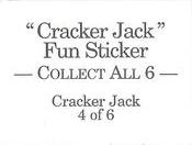1994 Cracker Jack Fun Stickers #4 Girl selling Cracker Jack Back