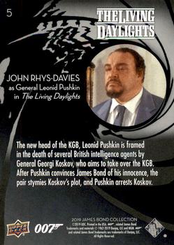 2019 Upper Deck James Bond Collection #5 General Leonid Pushkin Back