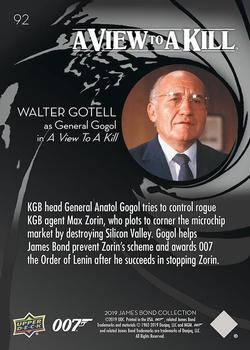 2019 Upper Deck James Bond Collection #92 General Gogol Back