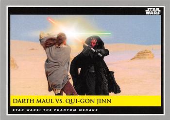 2018-19 Topps Star Wars Galactic Moments Countdown to Episode IX #62 Darth Maul vs. Qui-Gon Jinn Front