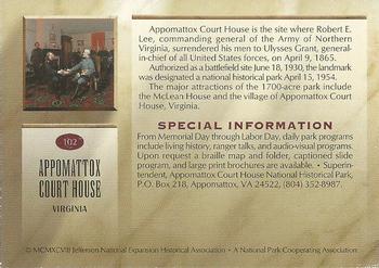 1998 National Parks Collection 2nd Edition #102 Appomattox Court House Back