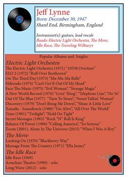 2018-20 J2 Cards Classic Rock #19 Jeff Lynne Back
