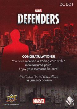 2018 Upper Deck Marvel's The Defenders - Defenders Connecting Manufactured Patch #DC-DD1 Daredevil Back