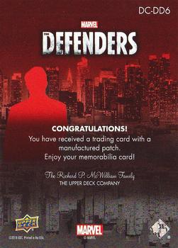 2018 Upper Deck Marvel's The Defenders - Defenders Connecting Manufactured Patch #DC-DD6 Daredevil Back