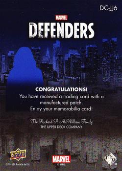 2018 Upper Deck Marvel's The Defenders - Defenders Connecting Manufactured Patch #DC-JJ6 Jessica Jones Back