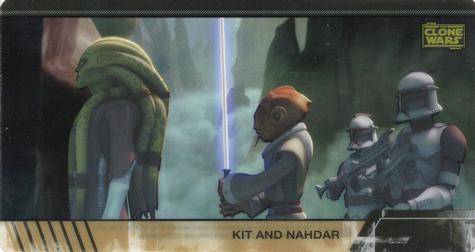 2009 Topps Widevision Star Wars: The Clone Wars - Animation Cels #3 Kit and Nahdar Front