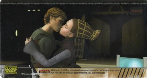2009 Topps Widevision Star Wars: The Clone Wars - Animation Cels #10 Anakin and Padmé Back