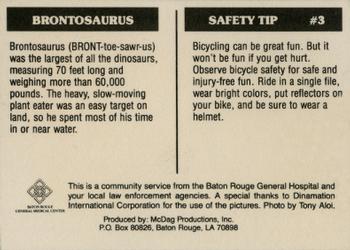 1990 McDag Baton Rouge General Medical Center Prehistoric Animals #3 Brontosaurus Back