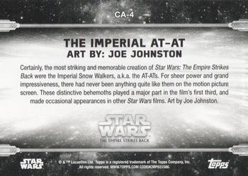 2019 Topps Star Wars Black & White: The Empire Strikes Back - Concept Art #CA-4 The Imperial AT-AT Back