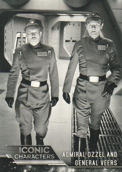 2019 Topps Star Wars Black & White: The Empire Strikes Back - Iconic Characters #IC-10 Admiral Ozzel / General Veers Front