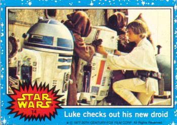 1977 Allen's and Regina Star Wars #14 Luke checks out his new droid Front