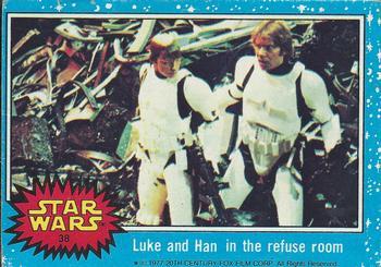 1977 Allen's and Regina Star Wars #38 Luke and Han in the refuse room Front
