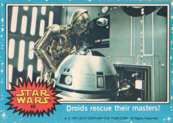 1977 Allen's and Regina Star Wars #40 Droids rescue their masters! Front