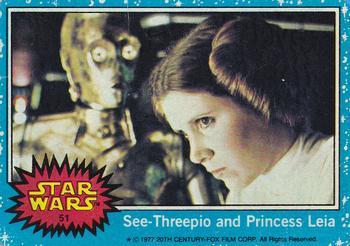 1977 Allen's and Regina Star Wars #51 See-Threepio and Princess Leia Front