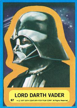 1977 Allen's and Regina Star Wars #67 Lord Darth Vader Front