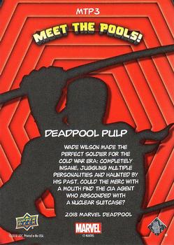2019 Upper Deck Marvel Deadpool - Meet the Pools! #MTP3 Deadpool Pulp Back
