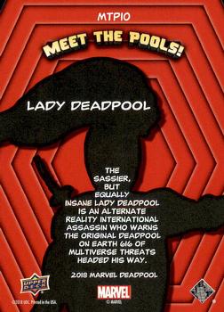 2019 Upper Deck Marvel Deadpool - Meet the Pools! #MTP10 Lady Deadpool Back