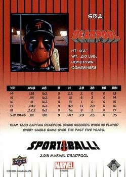 2019 Upper Deck Marvel Deadpool - Sport Ball! #SB2 Deadpool Back