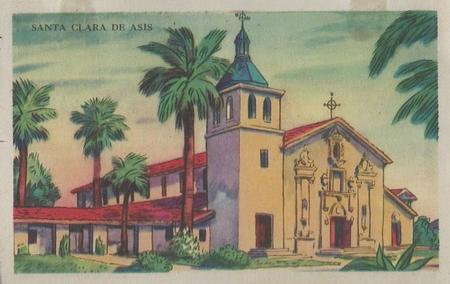 1948 Gordon's Bread California Missions - Bread Back (D39-6b) #NNO Santa Clara De Asis Front